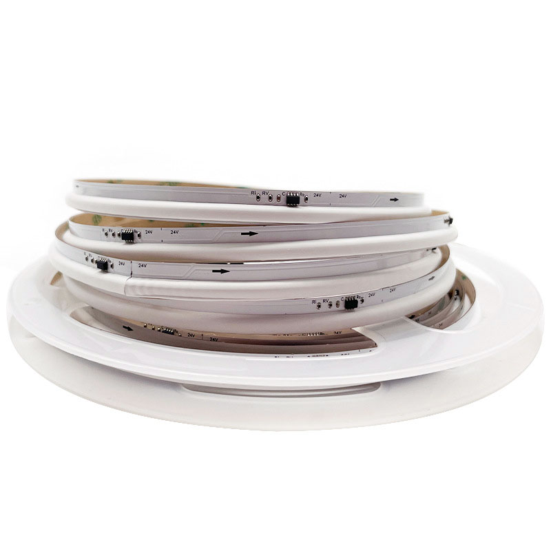 DC24V WS2811 Side Lit Cuttable RGBIC LED COB Strip Light No Dot 630Chips/m 16.4FT DC24V WS2811 Side Lit Cuttable RGBIC LED COB Strip Light No Dot 630Chips/m 16.4FT